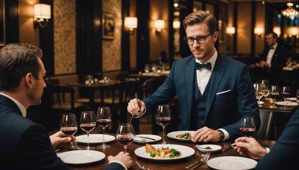 Le rôle du sommelier lors d'un repas d'affaires au restaurant